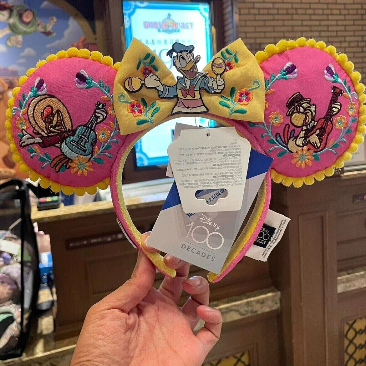 Disney 100 years anniversary 2023 The Three Caballeros Embroidered Ear Headband