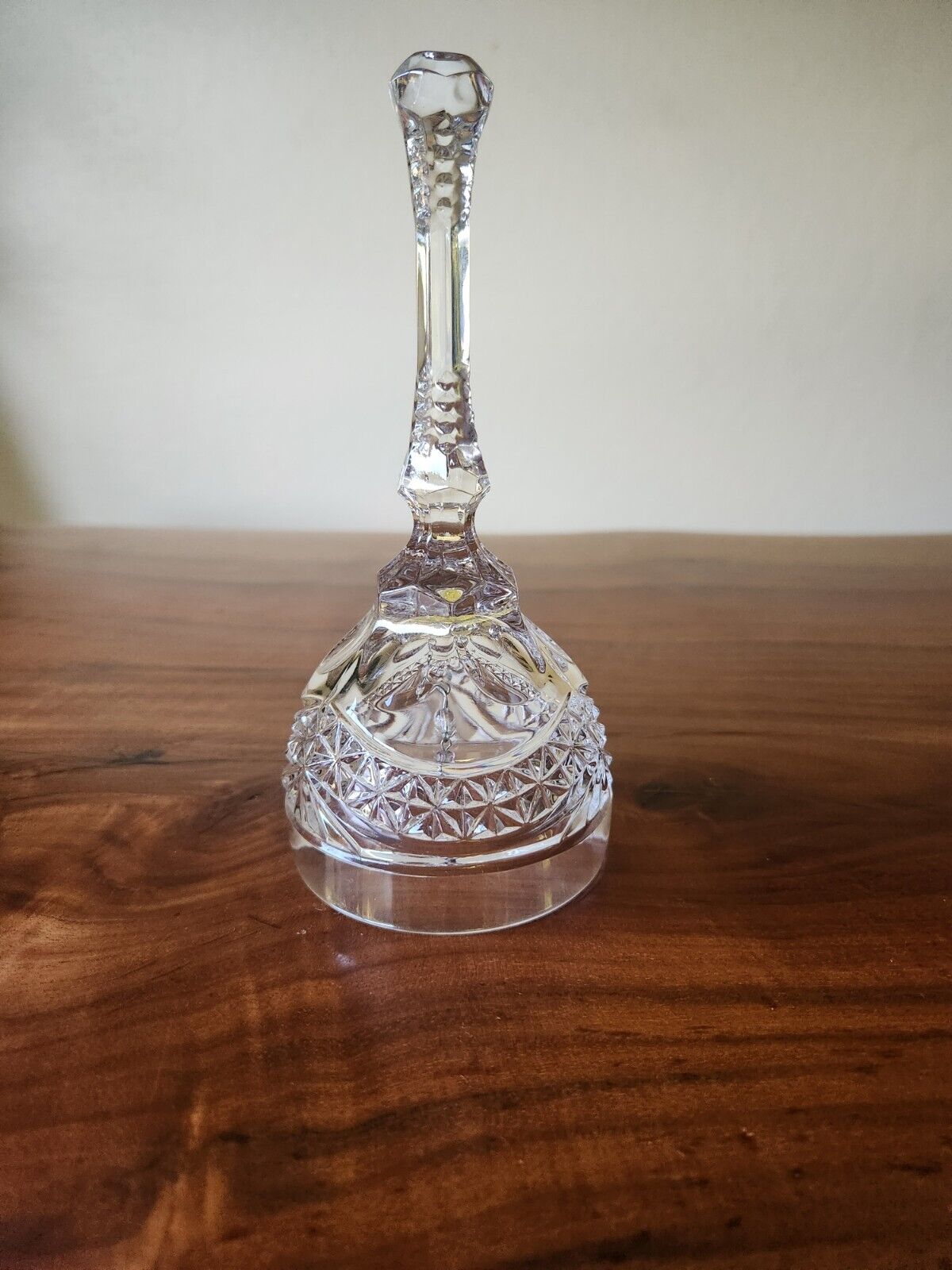 CRYSTAL Ornate Bell Clear Hand Bell Table Bell 7 inch