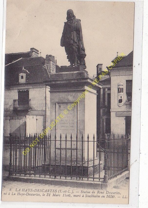 CPA 37160 La Haye Descartes Statue Of René Descartes Edit Ll ca1917