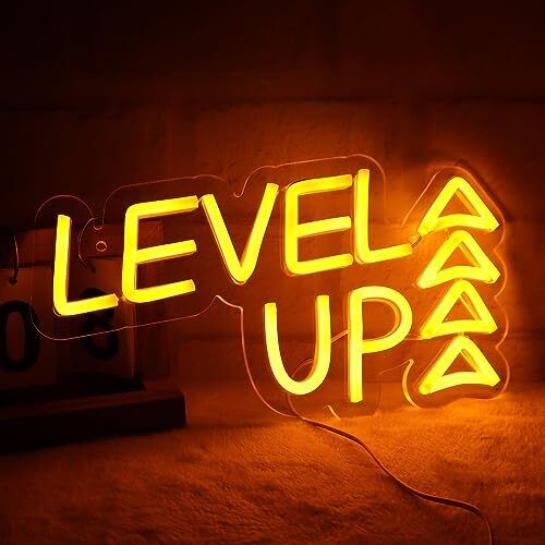  Neon Signs for Wall Decor Game Victory Light-Up Signs Game Neon Light Level Up