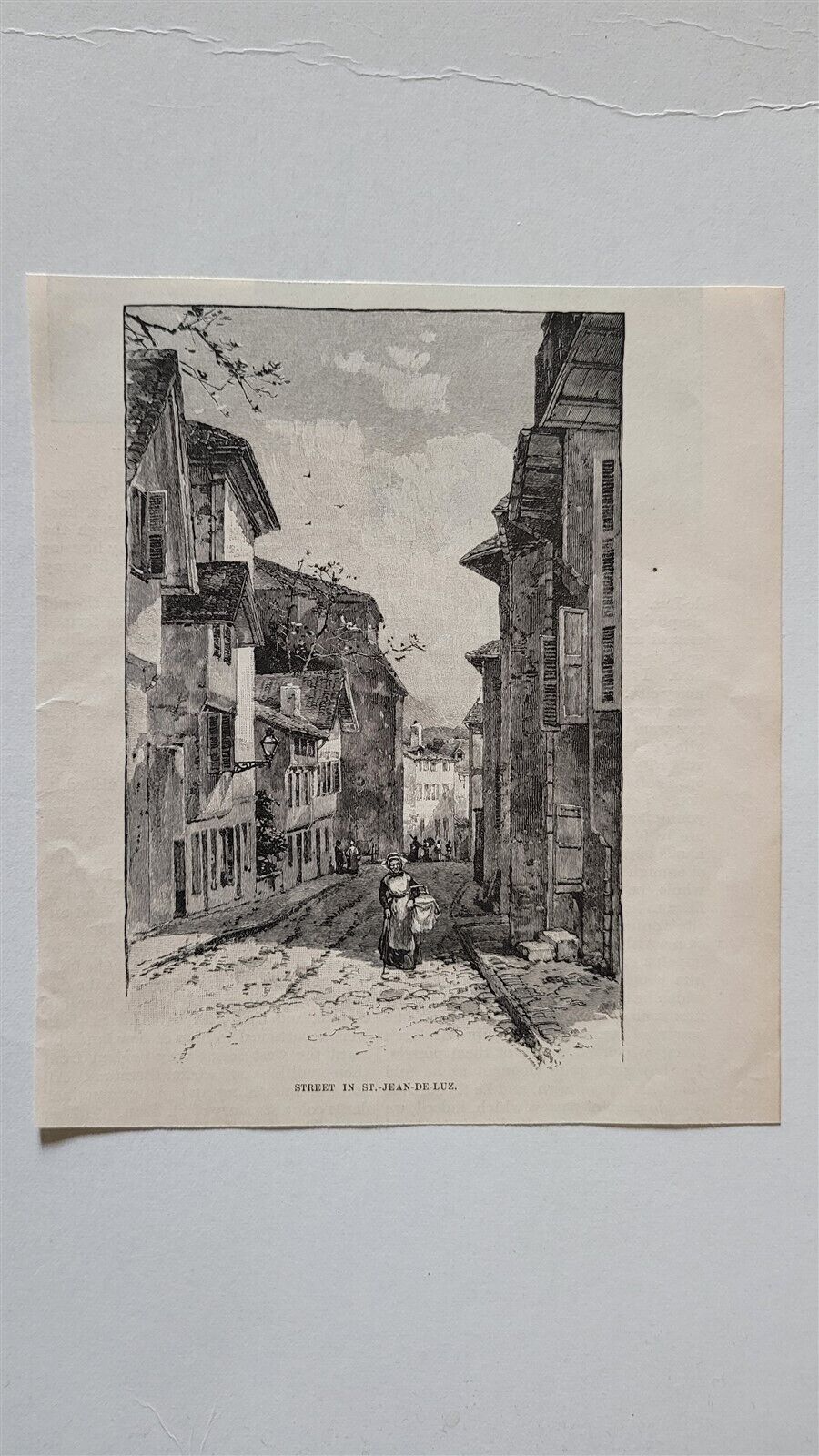 St. Jean De Luz France Street 1884 HW Sketch Print