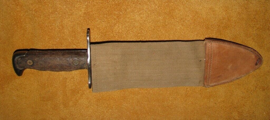 WWI US ARMY M 1917 CT Bolo & Bauer Bros. Sheath Marked - Plumb St. Louis 1918