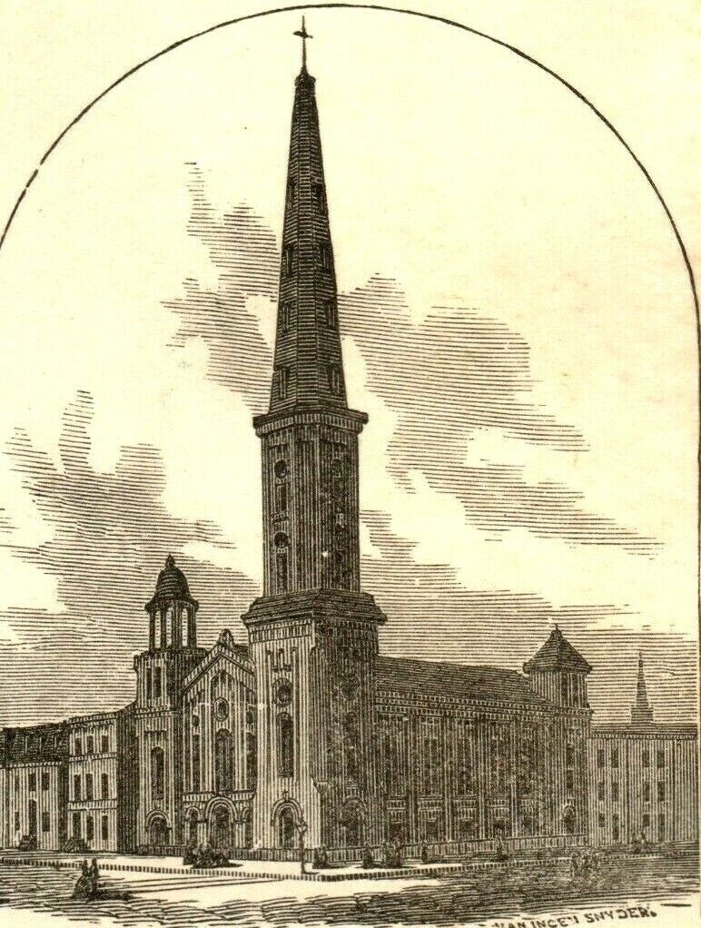 1870\'s Engraved First Baptist Church Fab P168