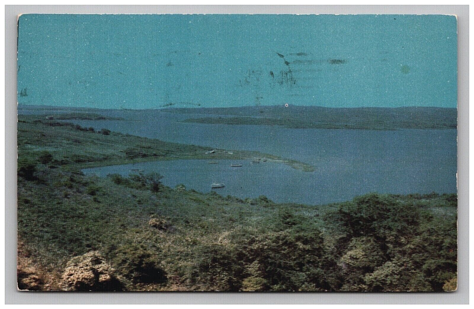 Postcard 1961 MA Menemsha Pond Calm Harbor Marthas Vineyard Island Mass        