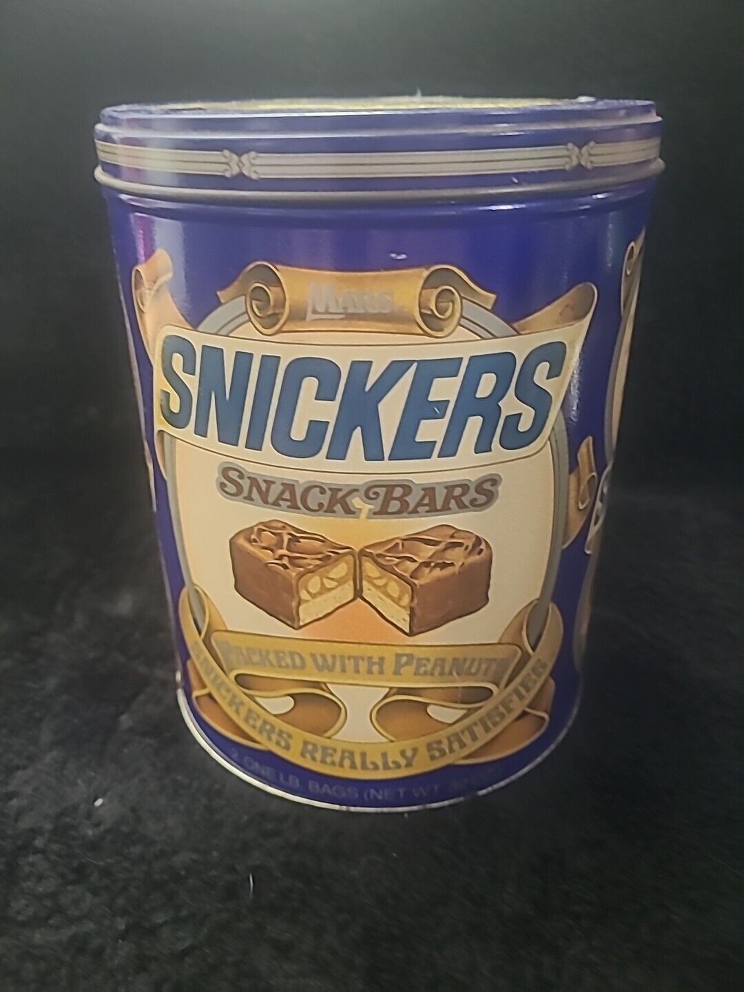Vintage Antique Mars Snickers Candy Bar  Tin Can