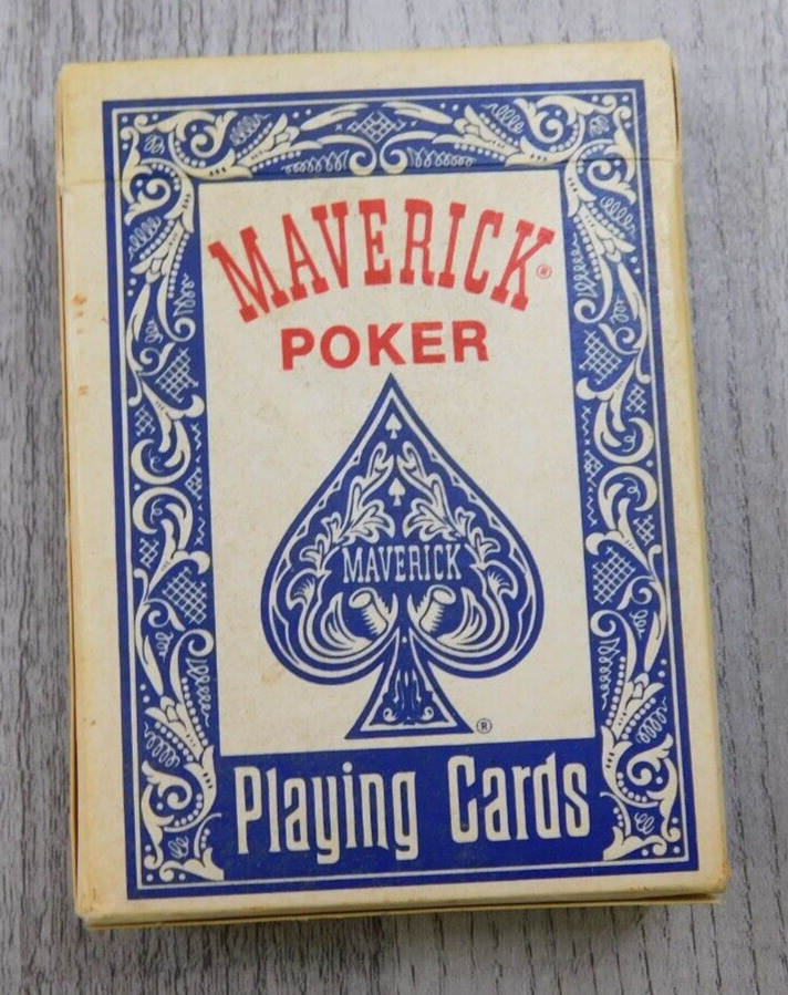 Maverick Poker Playing Cards Plastic Coated Hoyle Products 55164 VTG Game Cards