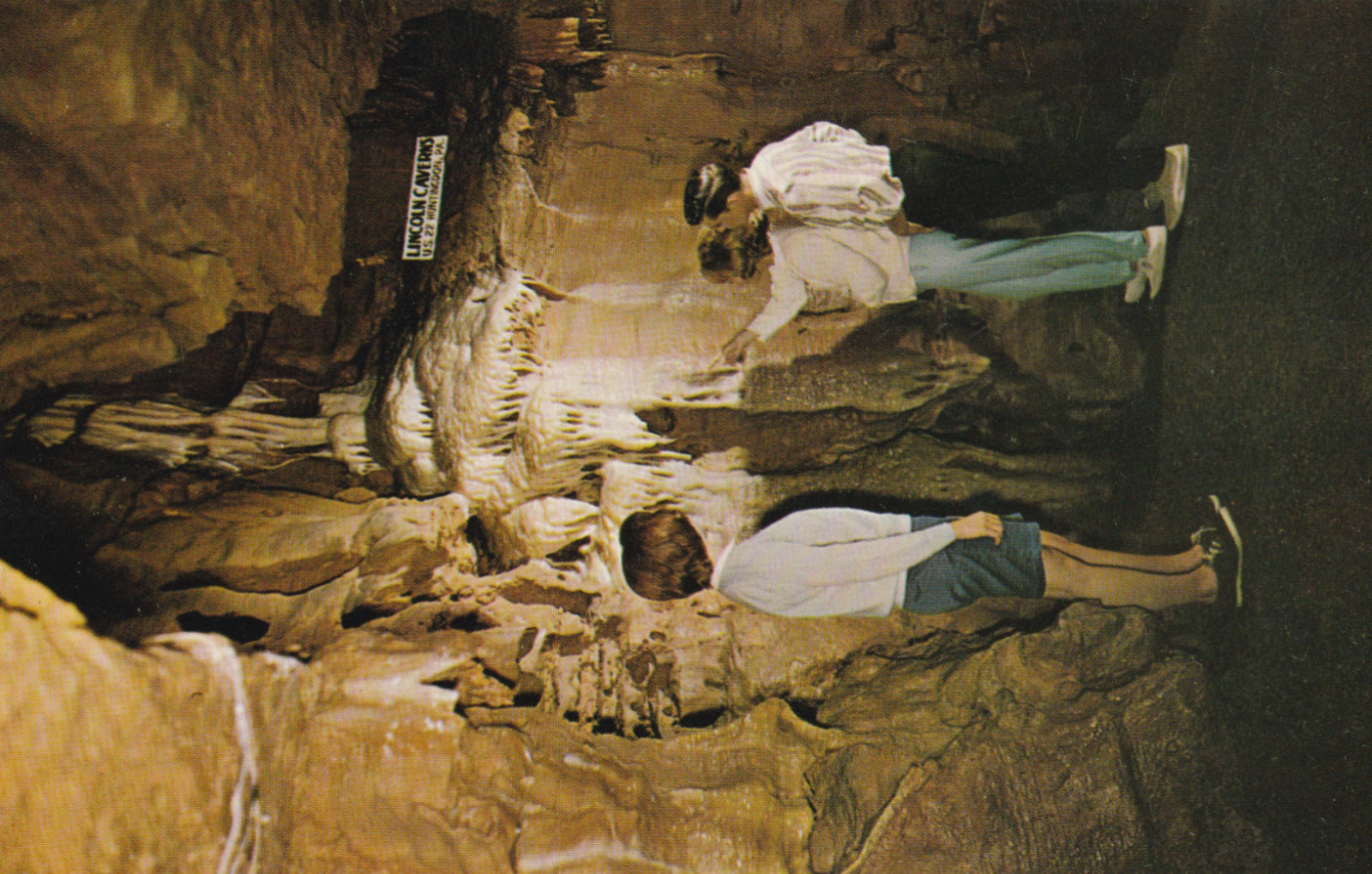 Vintage Lincoln Caverns Pennsylvania Purity Cascade Postcard