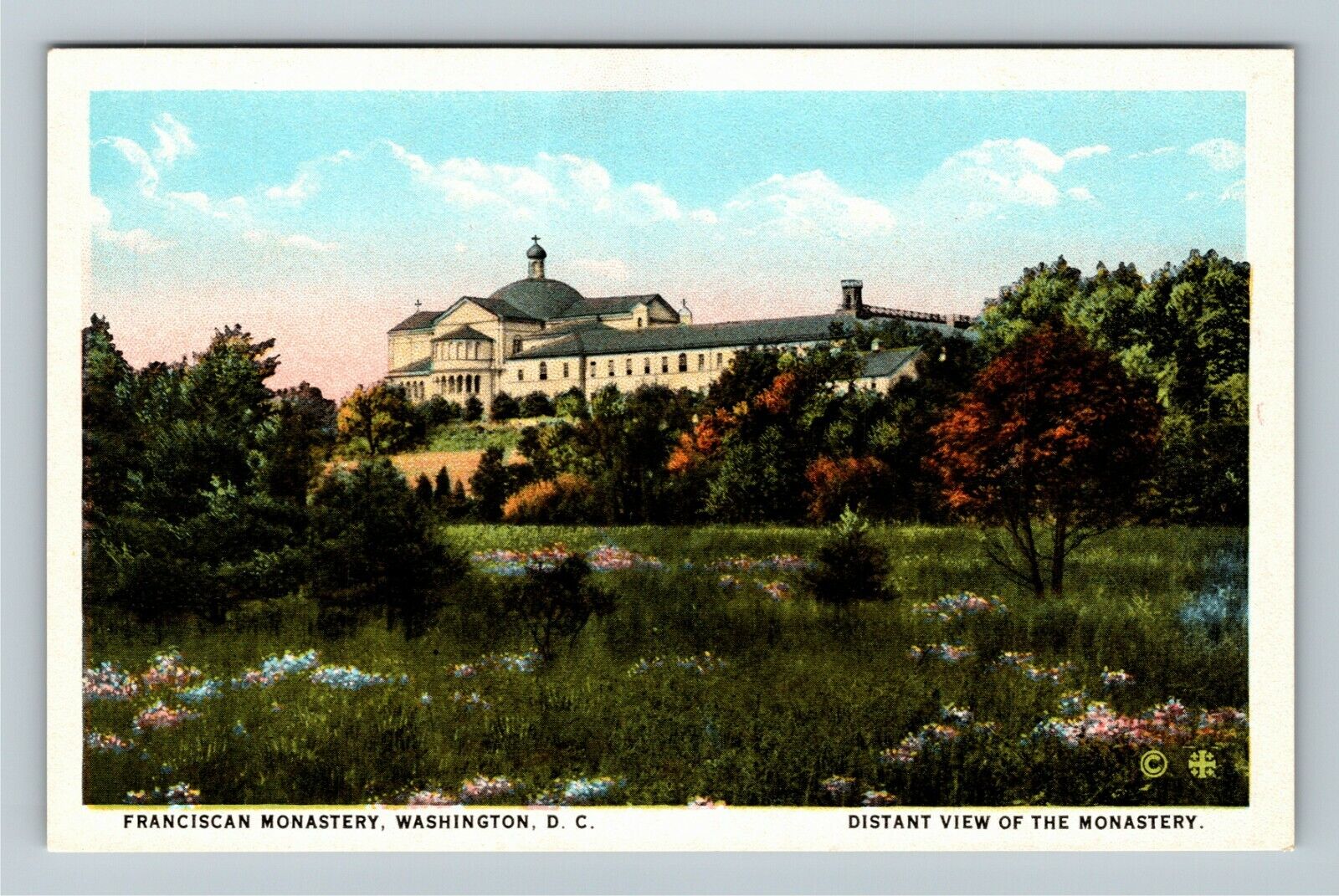 Washington DC-Washington DC, Franciscan Monastery, Outside, Vintage Postcard