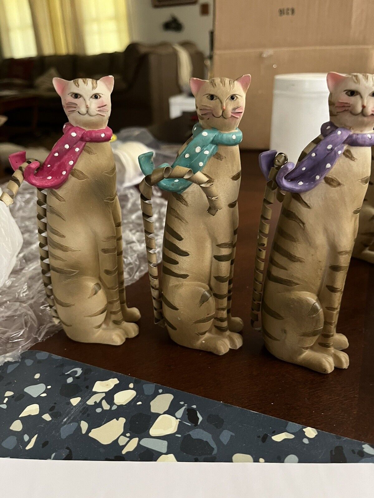 Set Of Small Vintage Cats