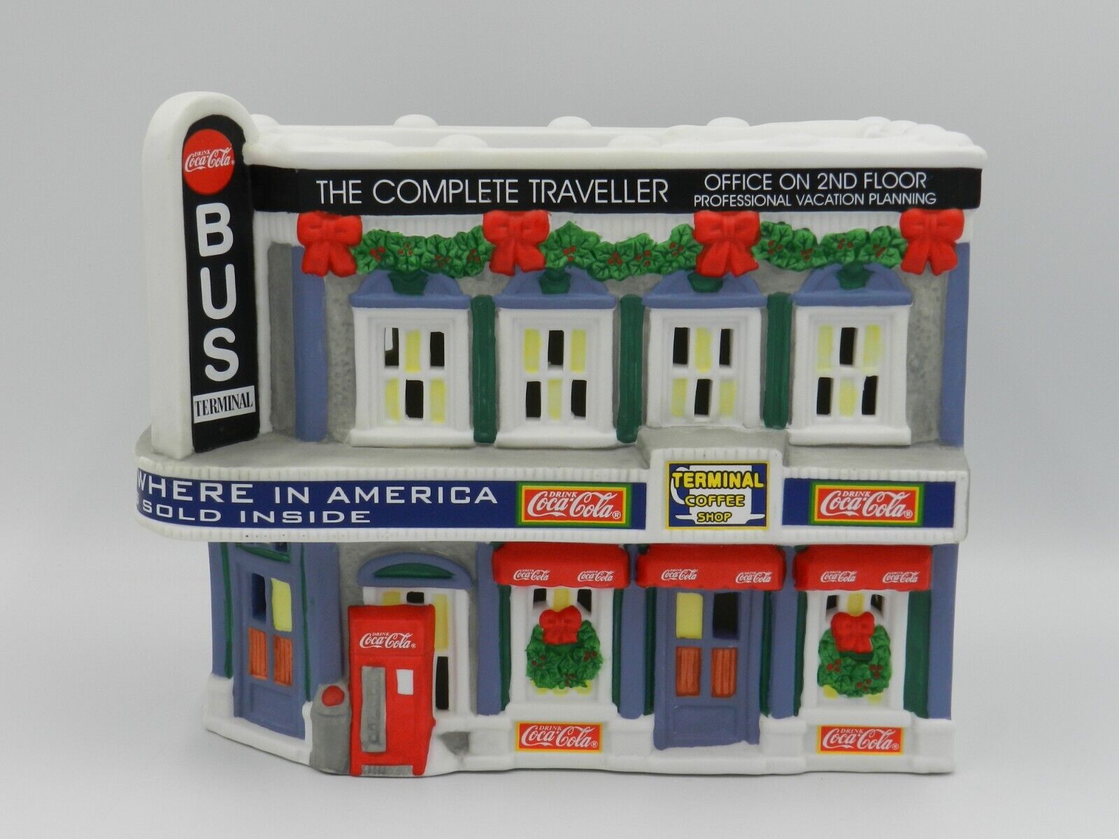 Coca-Cola Town Square Collection Bus Terminal, Station, Travel Christmas Village