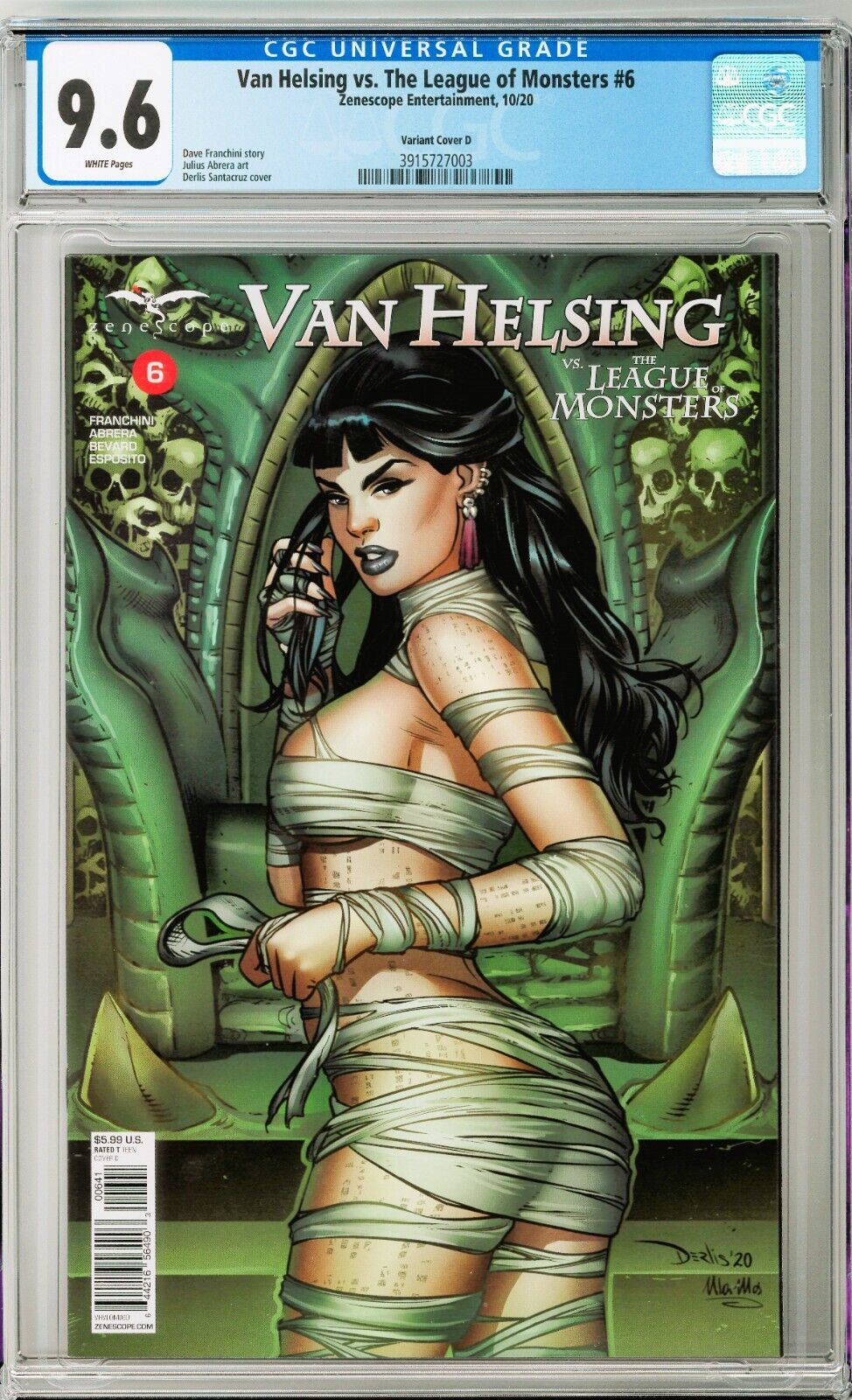 Van Helsing vs The League of Monsters #6 CGC 9.6 (Oct 20, Zenescope) Santacruz D