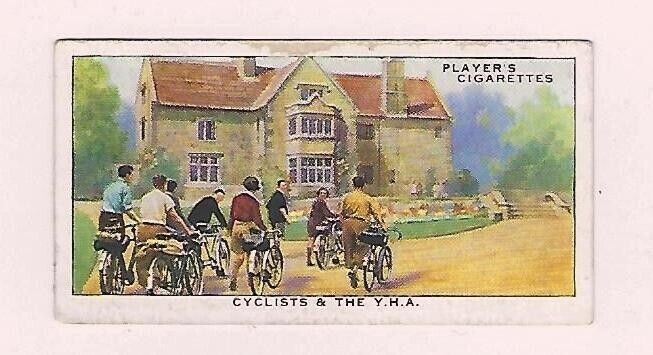 c1910 Player's Cigarette Trade Card Cyclists & The Y.H.A., John Player & Sons