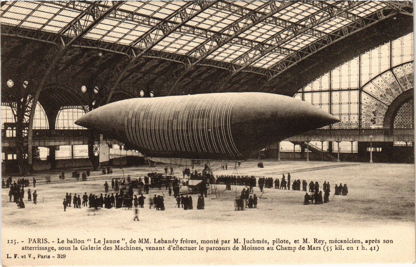 CPA PARIS Aviation Ballon LE YELLOW by LEBAUDY Champ de Mars (1243484)