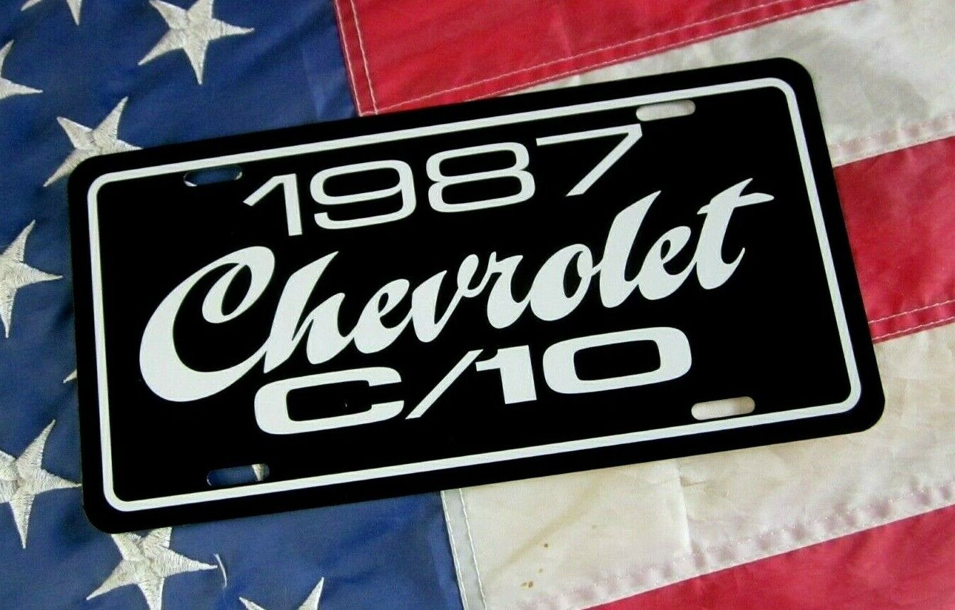 1987 Chevrolet C/10 pickup truck license plate tag 87 Chevy C10 half ton C-10