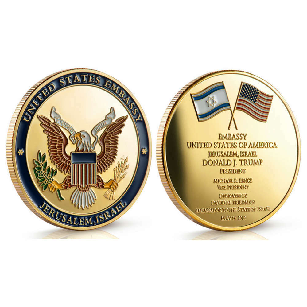 US Israel Jerusalem United States Embassy Trump Challenge Commemorative Coin