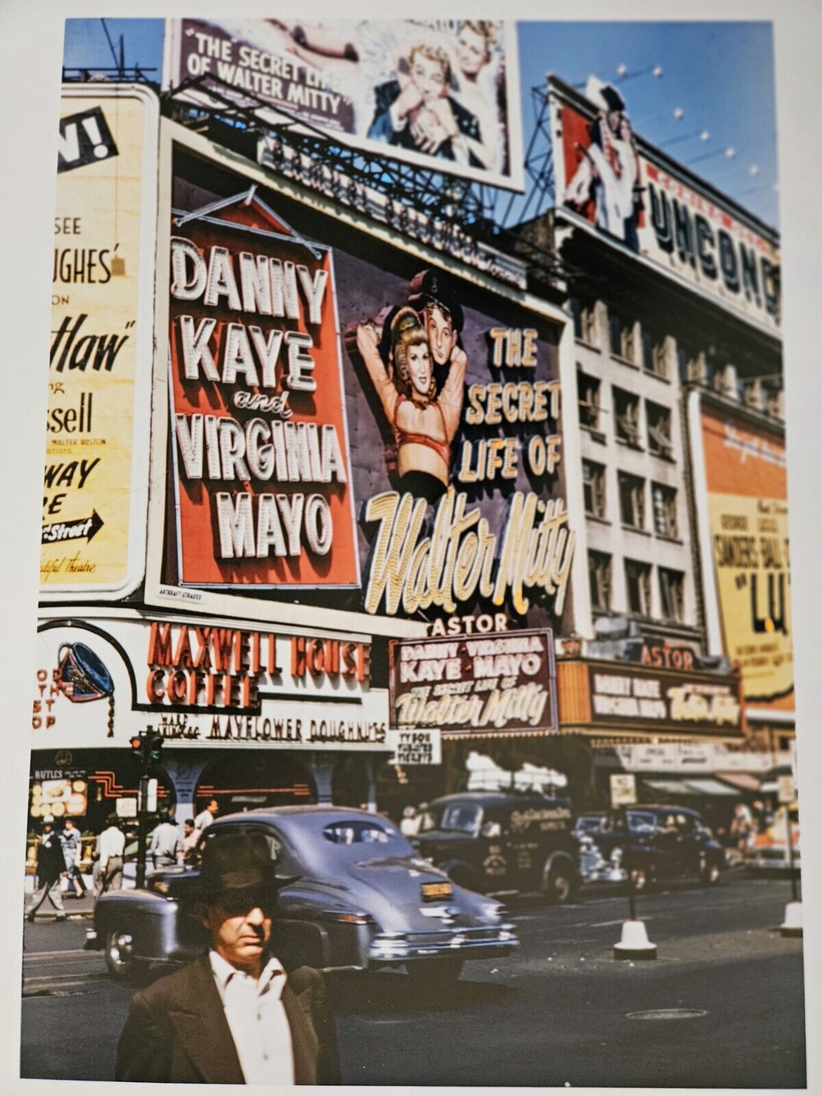 1947 Walter Mitty Times Square Danny Kaye NYC New York City 8x10 Photo Train 