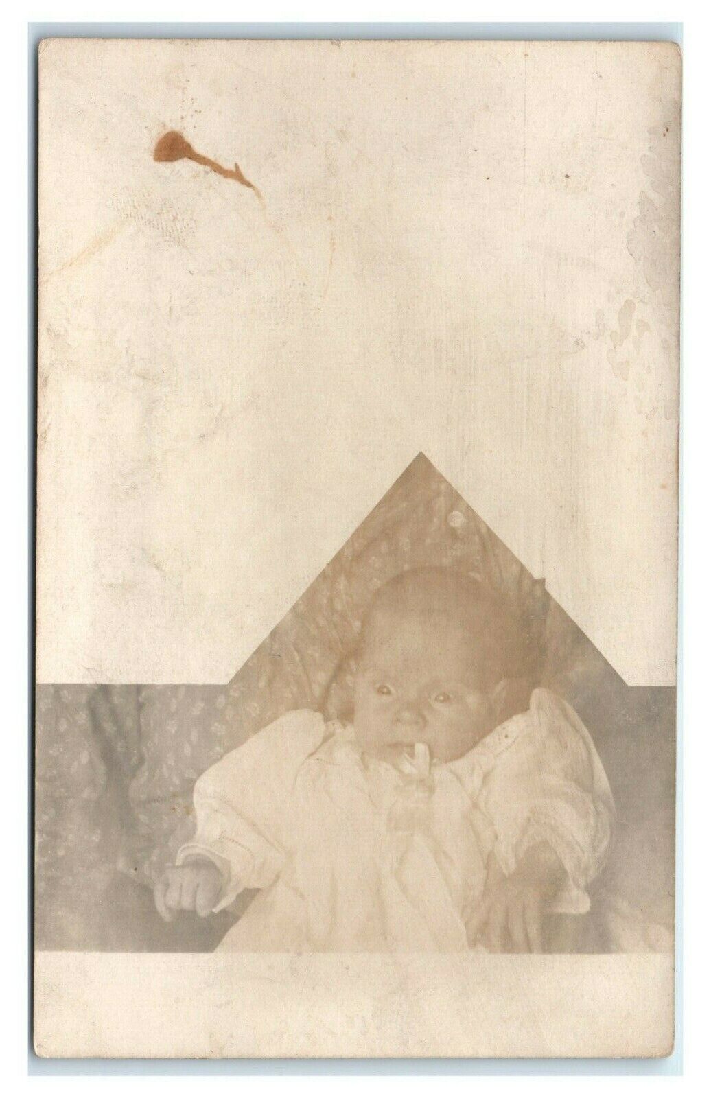 Postcard Infant Child (surprised look, likely from the flash) RPPC L12