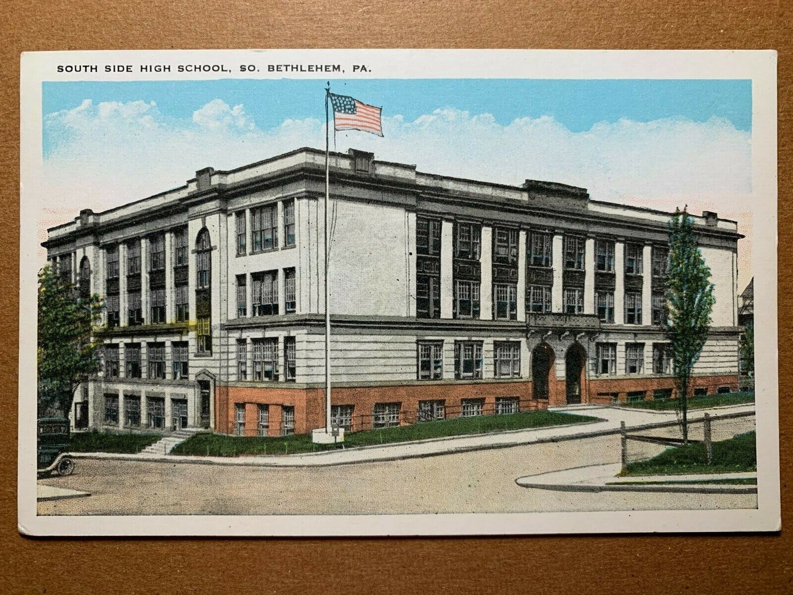 Postcard Bethlehem PA - c1920s South Side High School