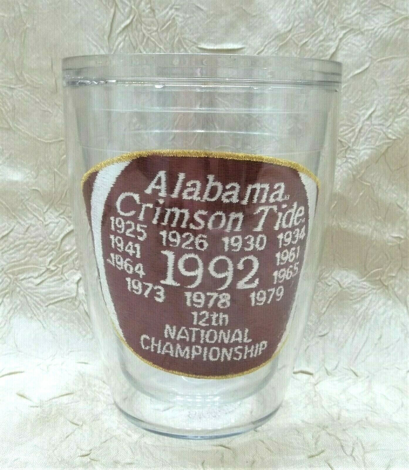 University Of Alabama National Champions Vintage 1992 Insulated Plastic Cup