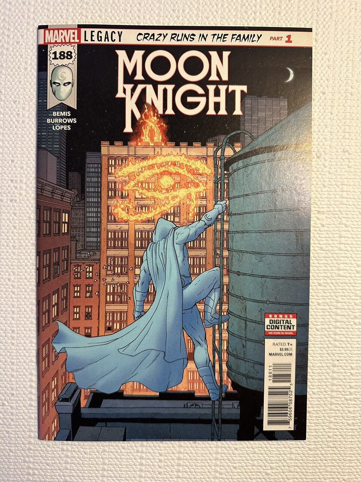 Moon Knight #188 Marvel - 1st Sun King - Intact Marvel Value Stamp