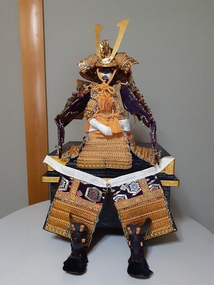 Boys\' Day Samurai Helmet and Armor Set, Shimazu Family Tradition with Certificat
