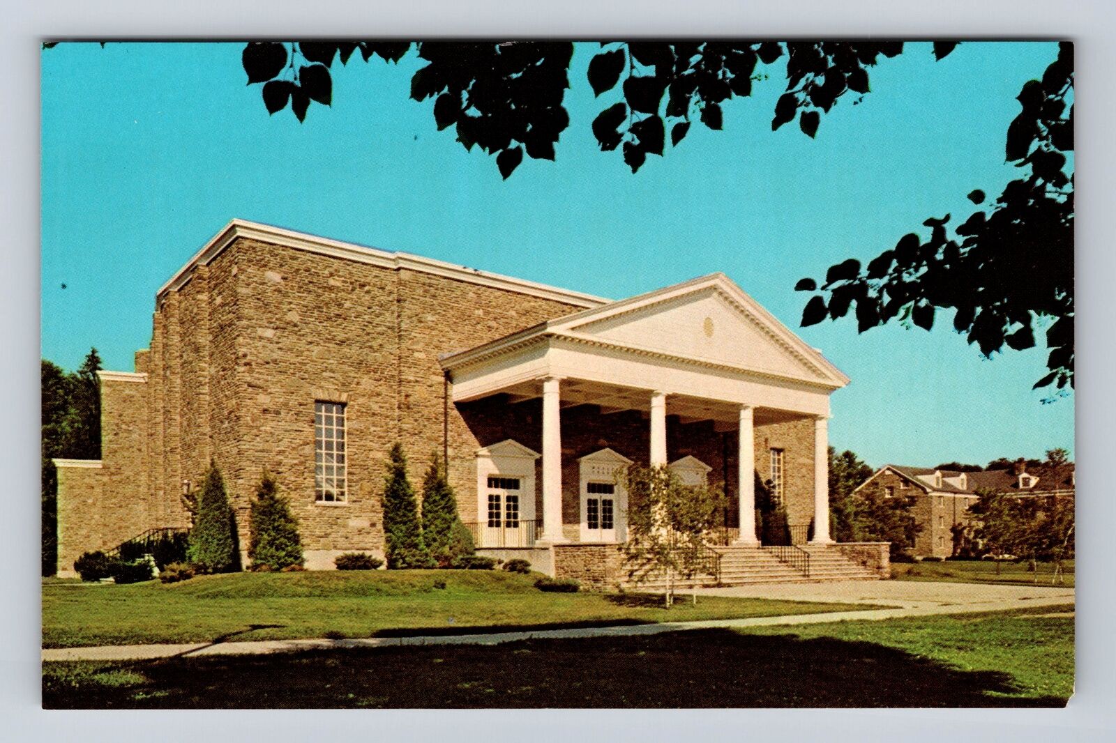 Houghton NY-New York, Houghton College, Exterior Wesley Chapel Vintage Postcard