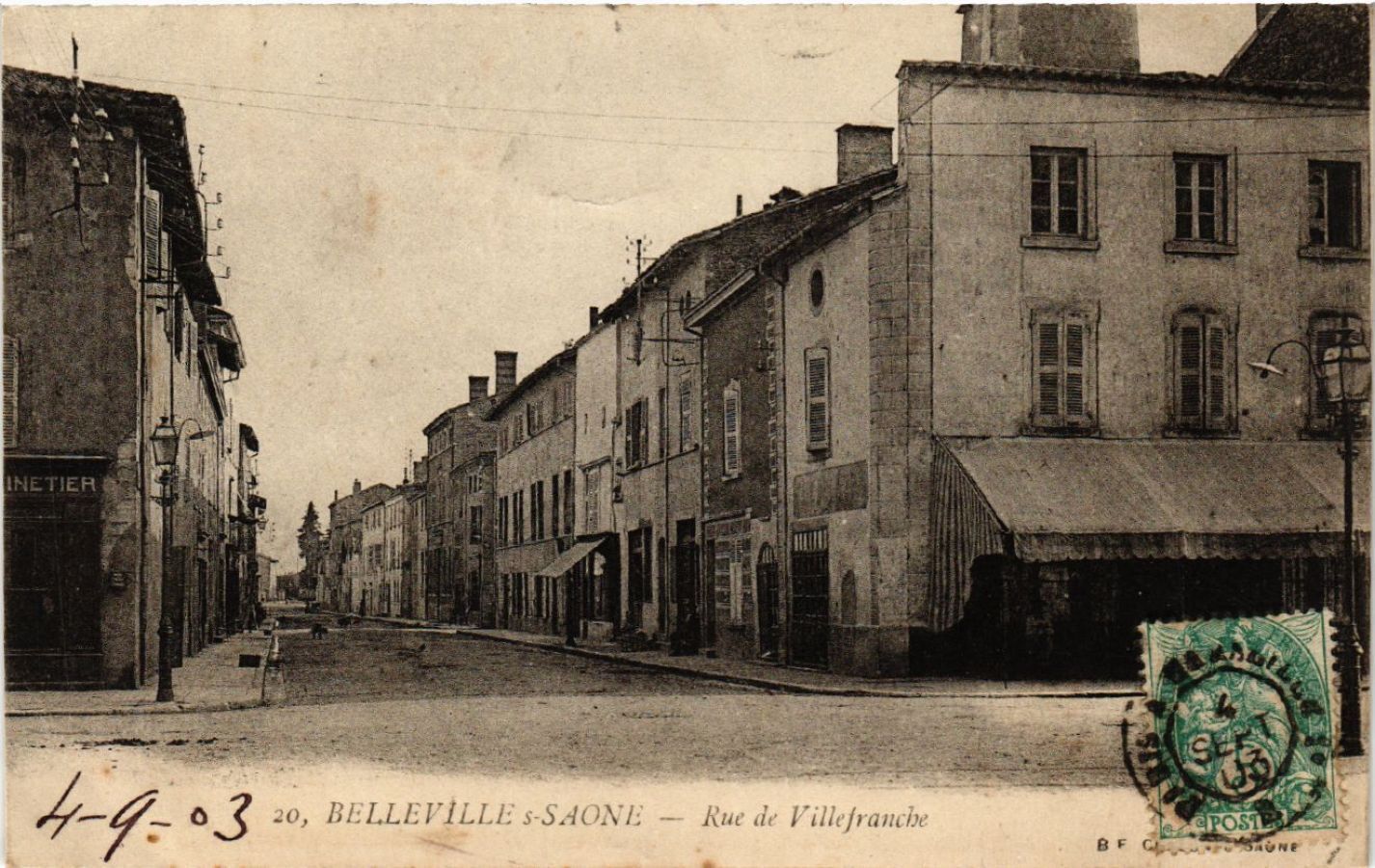 CPA AK BELLEVILLE-sur-SAONE - Rue de VILLEFRANCHE (451127)