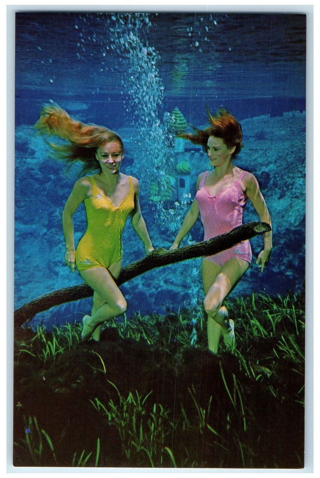 c1960's Wily Willie Underwater Comical Dragon Weeki Wachee Florida FL Postcard