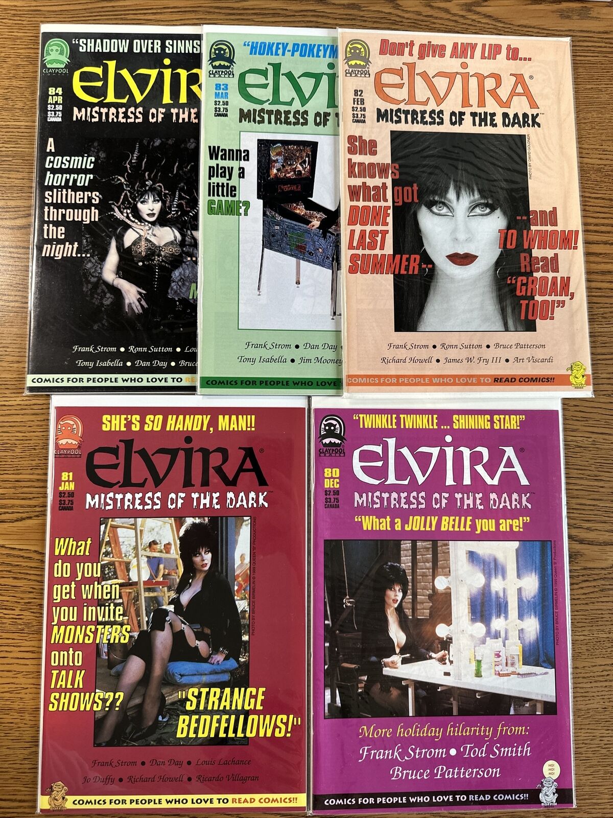 Elvira Mistress of the Dark #80 81 82 83 84 Lot Run Set Claypool Boffin Comics