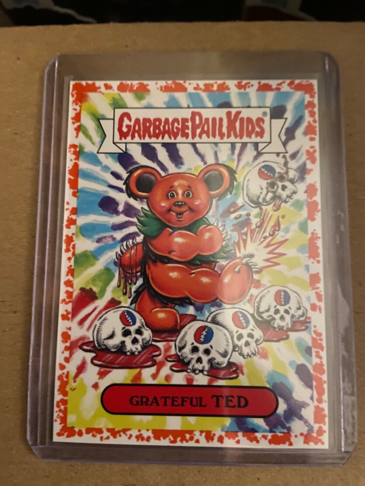 2017 Garbage Pail Kids Battle Of The Bands Grateful Ted Red Parallel 55/75 # 8a