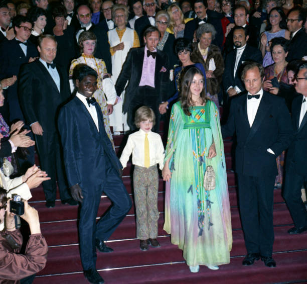 David Gulpilil, Jenny Agutter and Nicolas Roeg after the screening - Old Photo