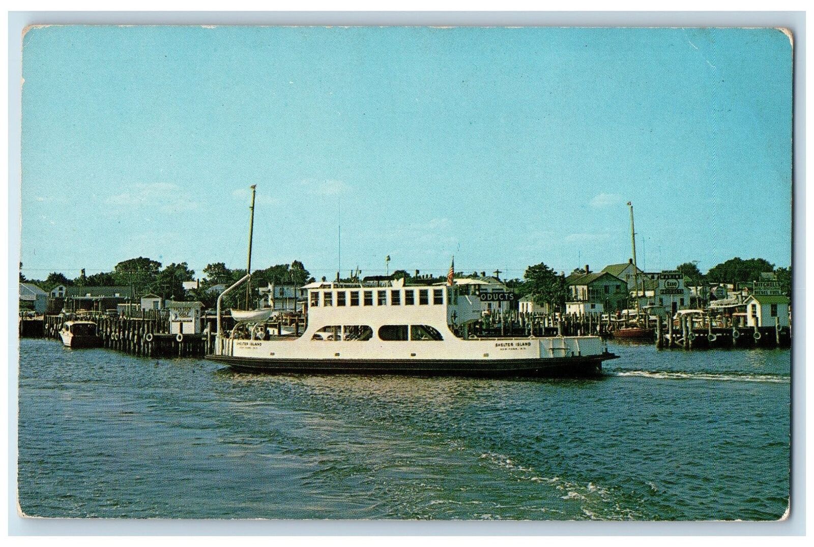 c1960\'s Greenport Shelter Island Ferry Long Island New York NY Unposted Postcard