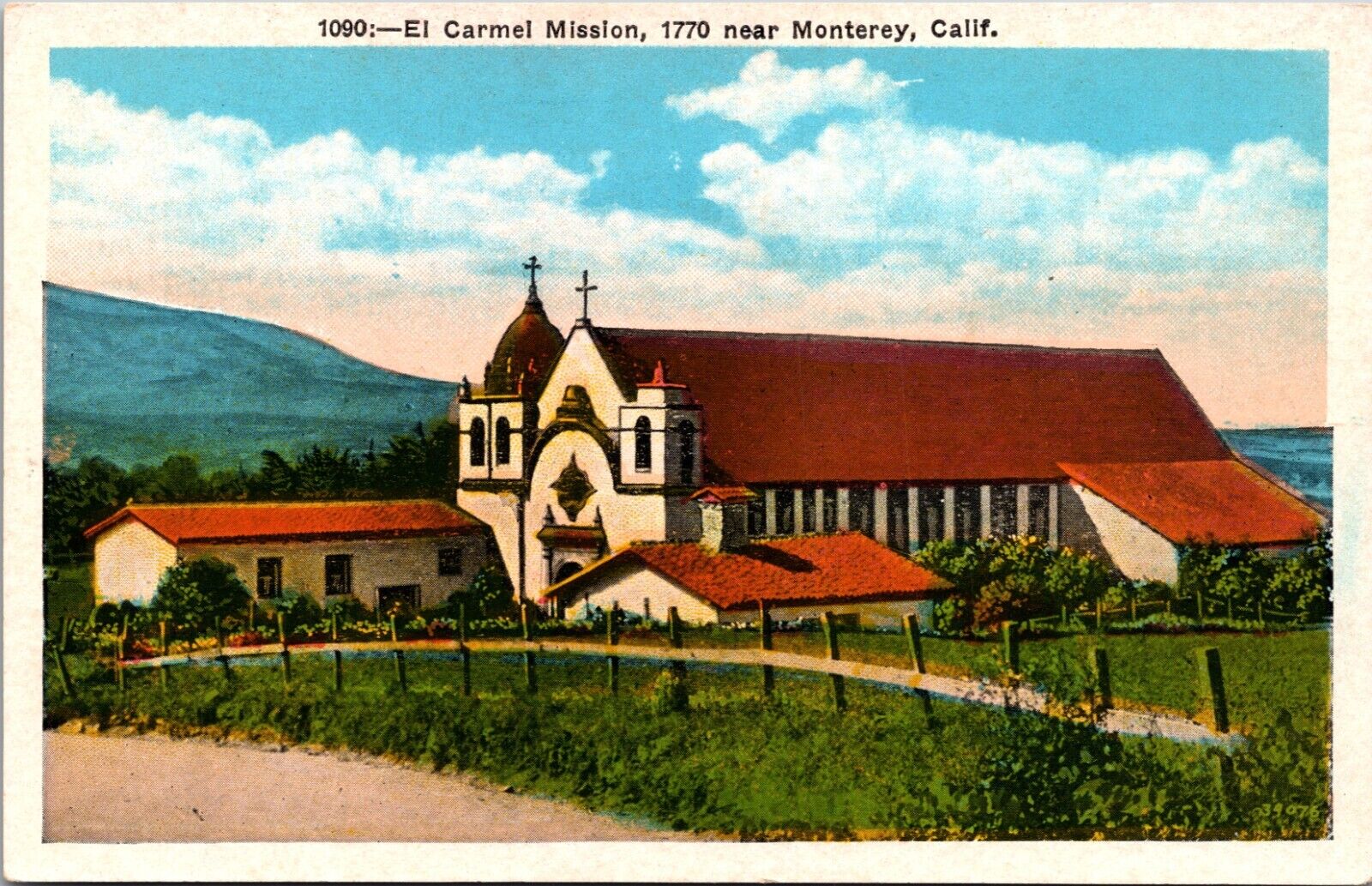 El Carmel Mission Monterey California CA Vintage Postcard L3