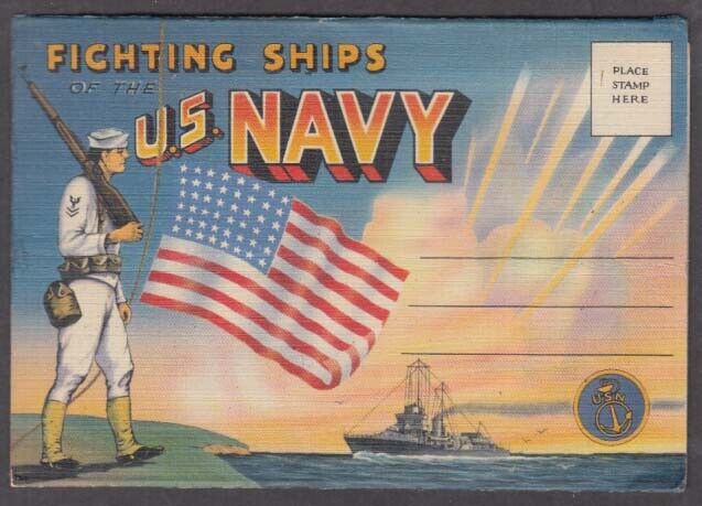 Fighting Ships of the U S Navy view folder ca 1943