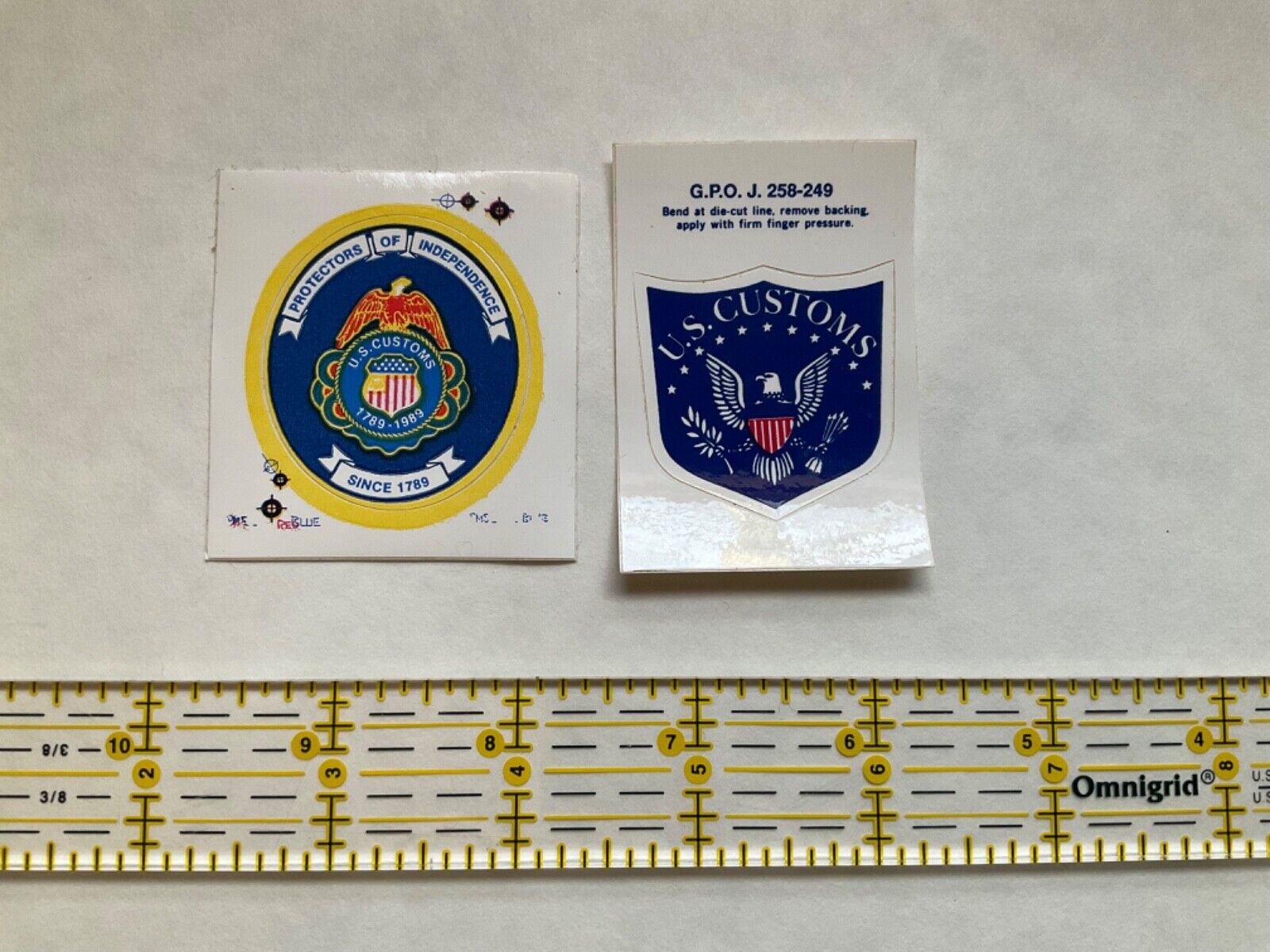 Vintage U.S. Customs and Border Protection Seal Logo Sticker Decal  2”—set of 2