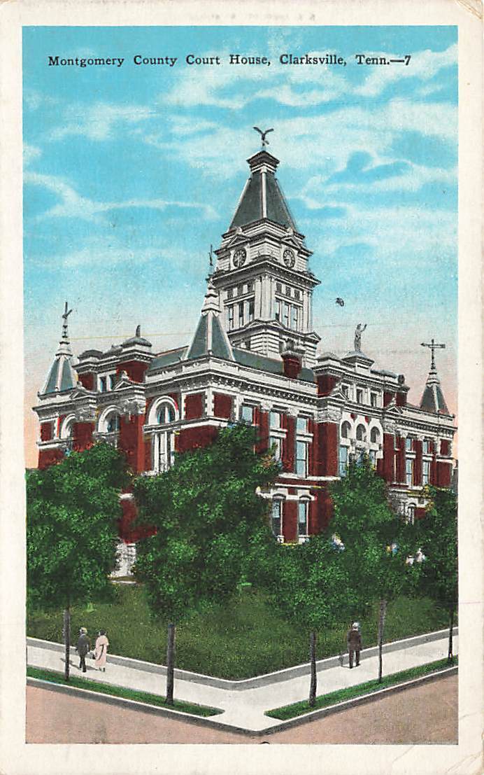 c1930 Montgomery County Court House Clarksville TN Tennessee P428
