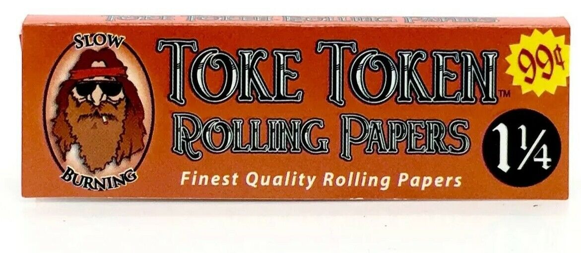 Toke Token 1 1/4*1.25 Slow Burning Original Rolling Papers 6 Packs