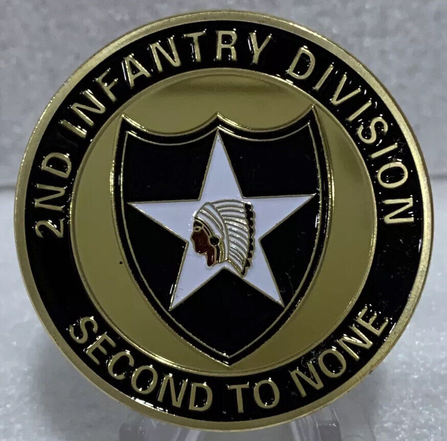 * RARE US ARMY SECOND INFANTRY DIVISION SECOND TO NONE CHALLENGE COIN