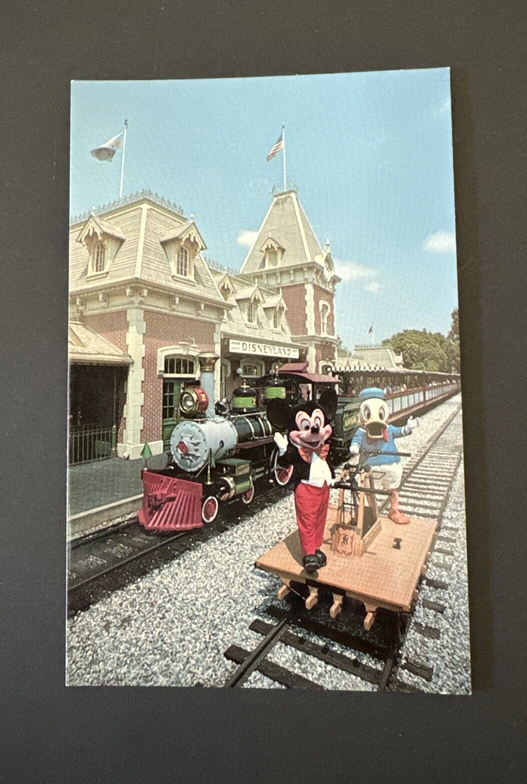 Vintage Postcard Disneyland Train Station