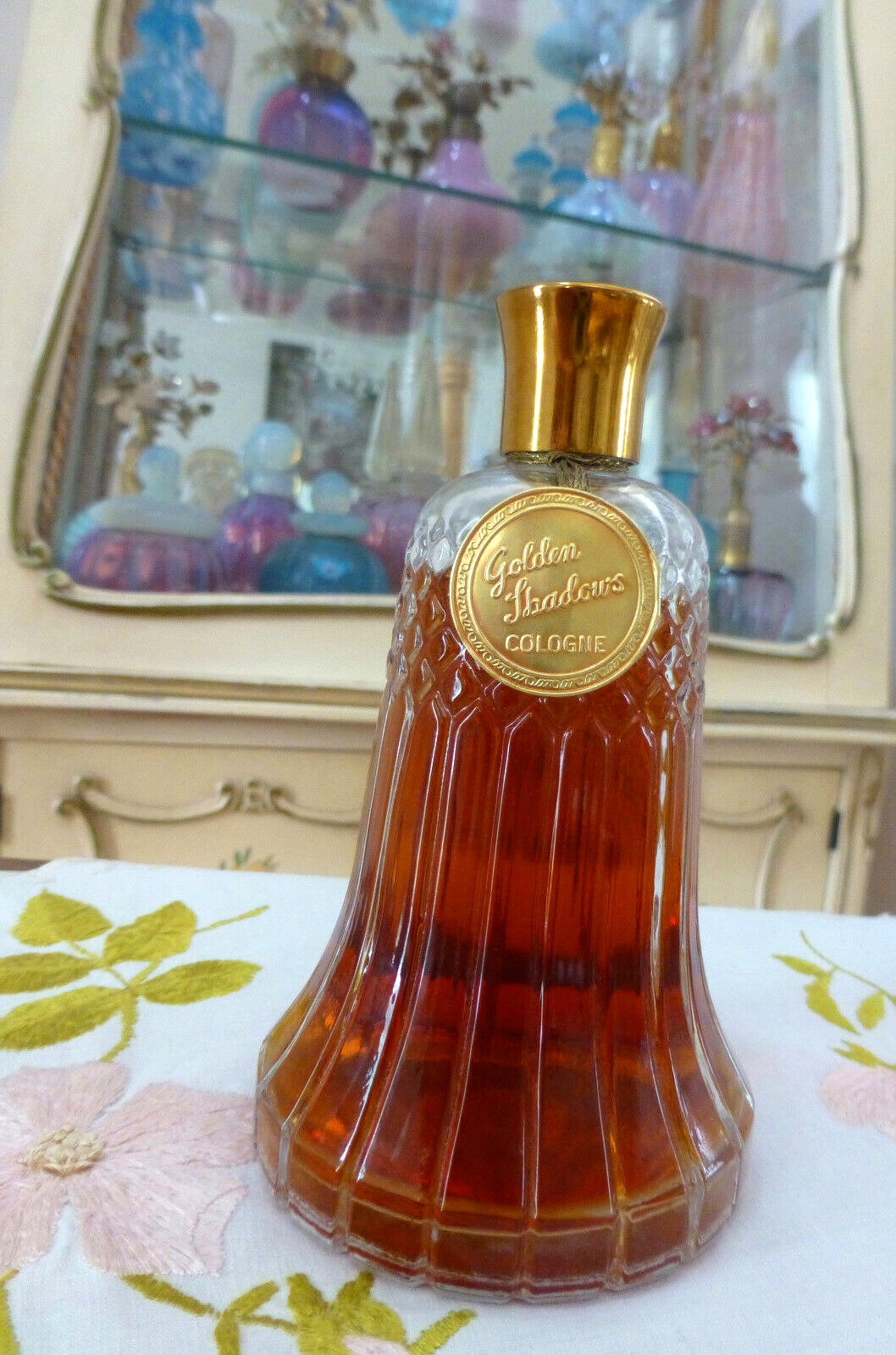VTG 1960s Evyan Perfumes GOLDEN SHADOWS Cologne 4 Oz 120ml Splash w EVAPORATION