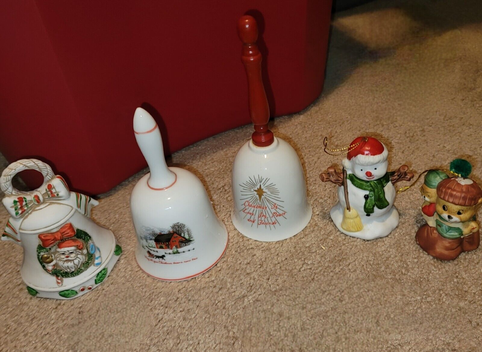 Lot of Unique Vintage Varied Christmas Bells And Bell Ornaments