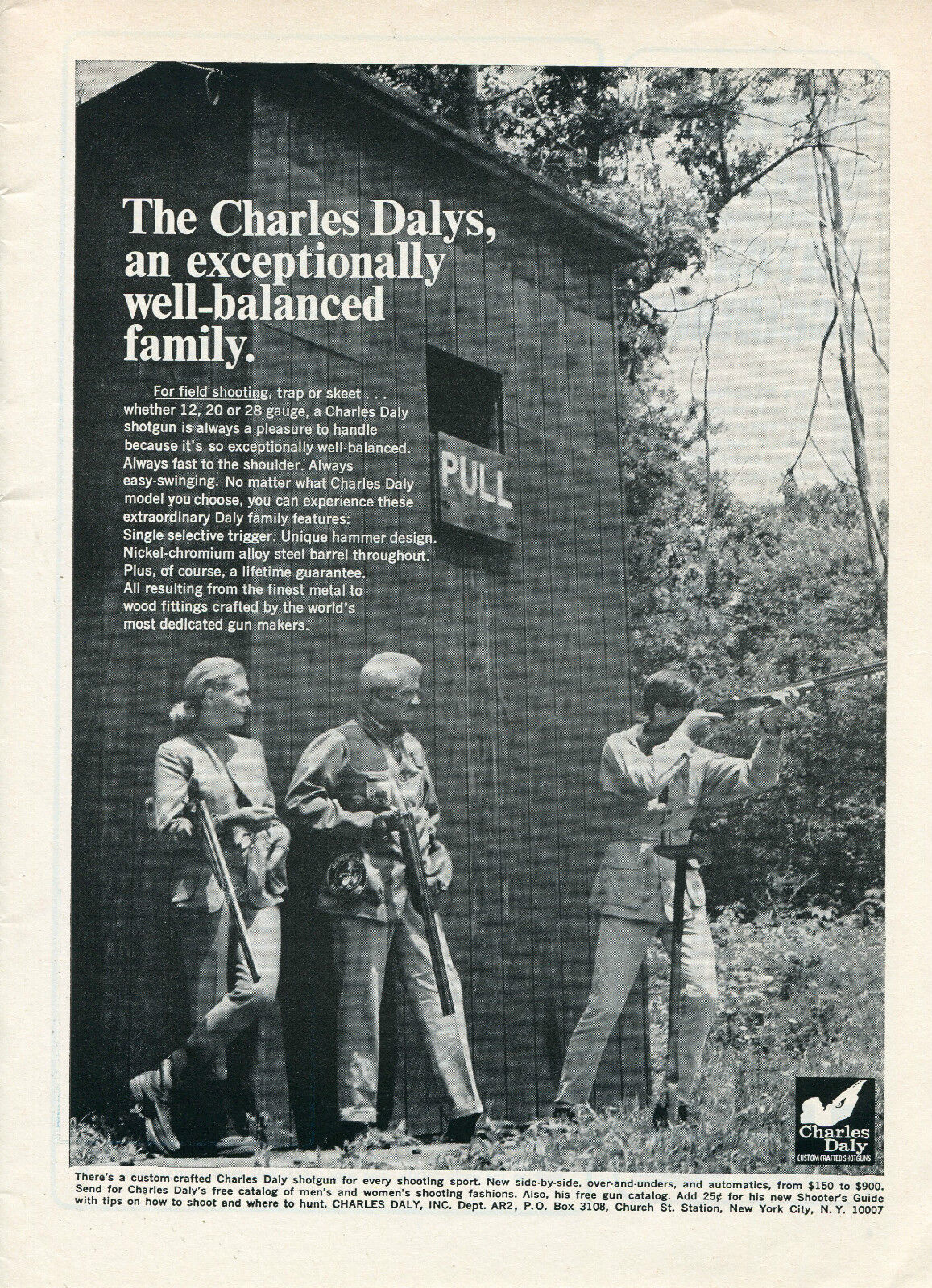 1967 Print Ad of The Charles Dalys An Exceptionally Well-Balanced Family Shotgun
