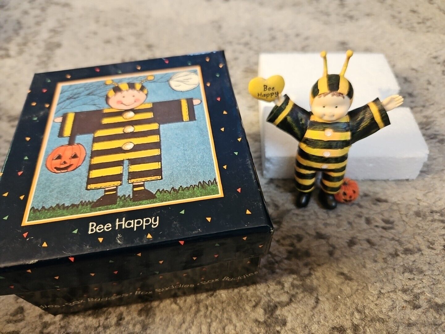 VTG 2000 Lang & Wise Box Buddies figurine - Sherri Buck Baldwin ~ Bee Happy EUC 