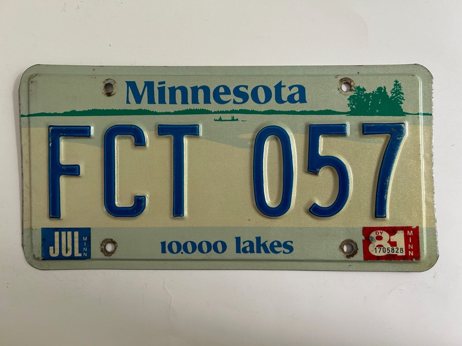1981 Minnesota License Plate Natural Sticker