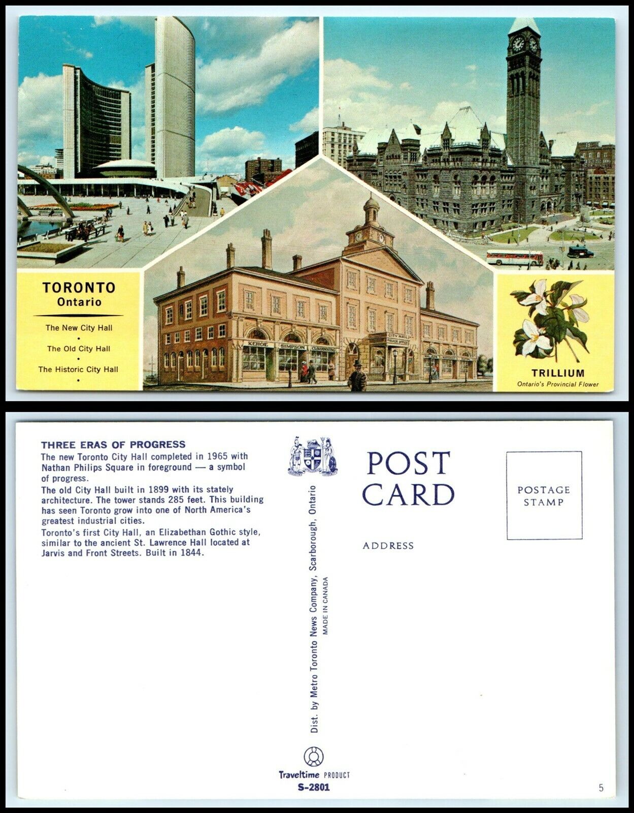 CANADA Postcard - Toronto, New City Hall, Old City Hall, Historic City Hall P32