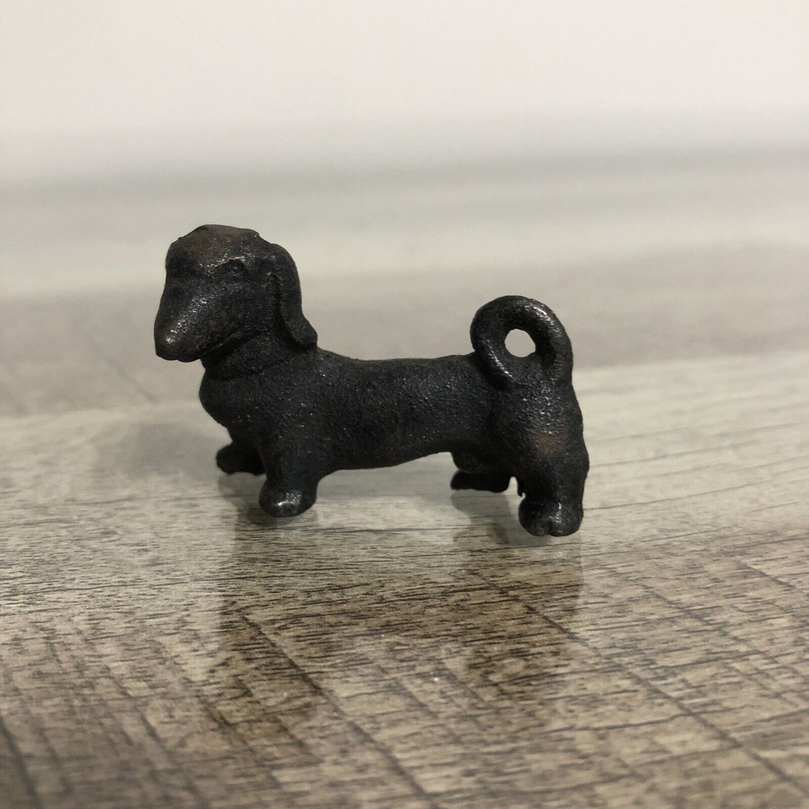 Vintage Miniature Metal DASCHUND Dog Figurine 1.5\