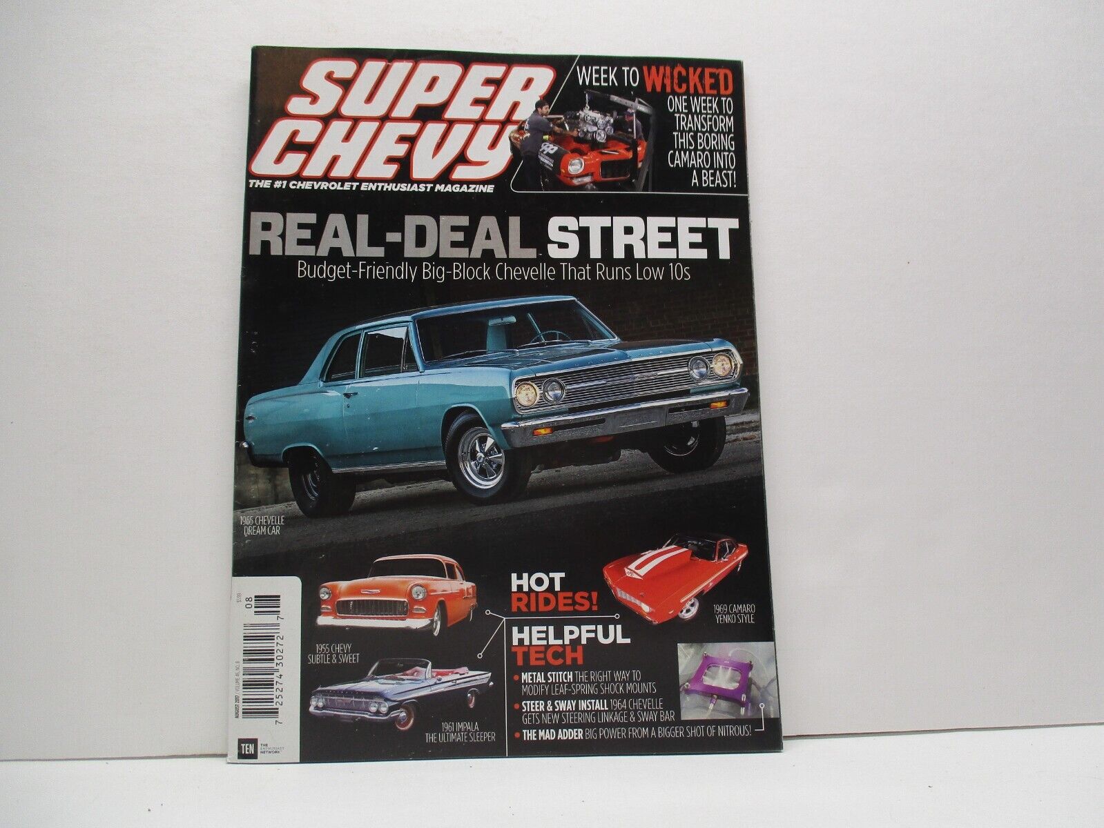 Aug. 2017 Super  Chevy  Magazine Car Parts Rod Race Dodge Ford Vintage  Chevy