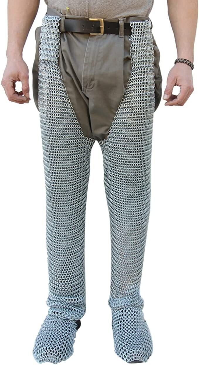 Medieval Warrior Battle Ready Chausses Chain Mail Leggings
