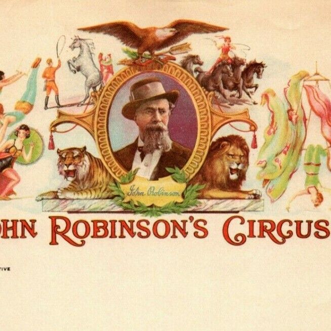 Very Scarce John Robinson's Circus Letterhead c1930's Chicago S.J. Clauson