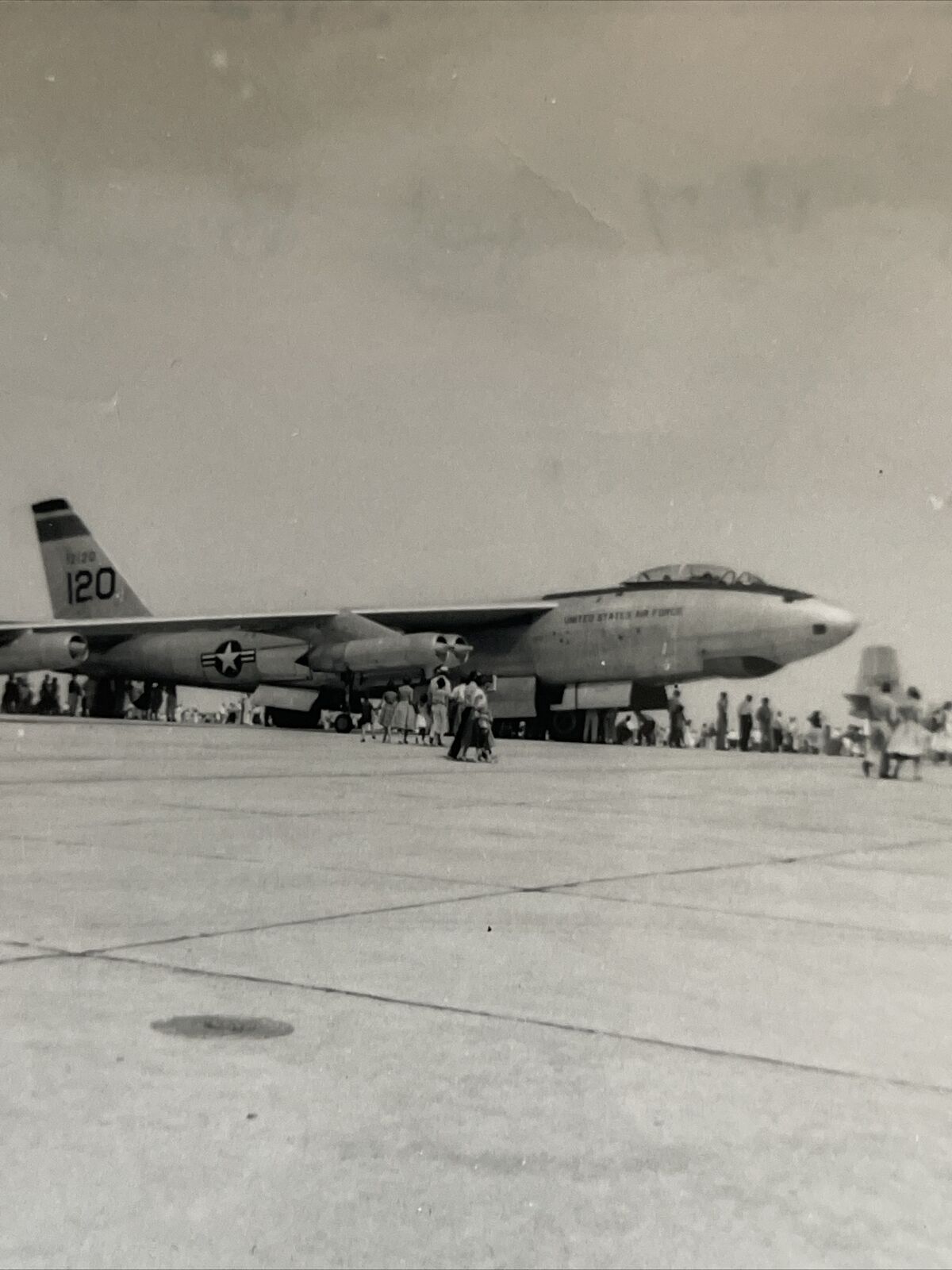 Vintage 1953 Snapshot Photograph B-47 Stratojet Bomber Randolph AFB 